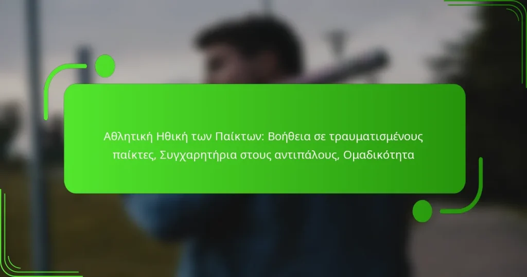 Αθλητική Ηθική των Παίκτων: Βοήθεια σε τραυματισμένους παίκτες, Συγχαρητήρια στους αντιπάλους, Ομαδικότητα