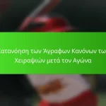 Κατανόηση των Άγραφων Κανόνων των Χειραψιών μετά τον Αγώνα