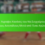 Οι Άγραφοι Κανόνες του Να Συγχαίρουμε τους Αντιπάλους Μετά από Έναν Αγώνα