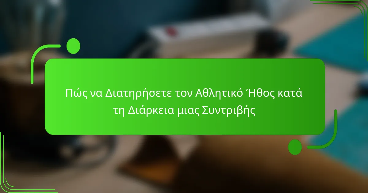 Πώς να Διατηρήσετε τον Αθλητικό Ήθος κατά τη Διάρκεια μιας Συντριβής